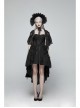 Black Pearl Ribbon Gothic Lace Collar
