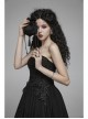 Black Satin Splice Lace Mesh Draw Rope Bottom Fringe Gothic Wallets