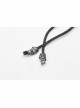 Black Satin Splice Lace Mesh Draw Rope Bottom Fringe Gothic Wallets