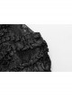 Black Satin Splice Lace Mesh Draw Rope Bottom Fringe Gothic Wallets