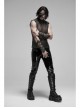 Metal Gear Nails Decoration Eyelets Lace-Up Brown Punk Cut-Out Gloves
