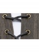 Metal Gear Nails Decoration Eyelets Lace-Up Brown Punk Cut-Out Gloves