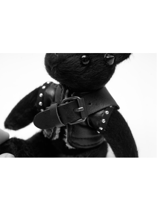 Metal Buckle Rivet Decoration Black Punk Bear Dolls