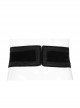Front Zipper Exquisite Webbing Back Waist Lace-Up Black Gothic Weft Velvet Girdle