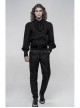 Front Zipper Exquisite Webbing Back Waist Lace-Up Black Gothic Weft Velvet Girdle
