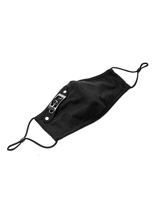 Metal Buckle Stereotyped Bone Side Ear Ropes Black Punk Masks