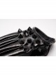Black Lacquered PU Leather Rivet Decoration Punk Half-Palm Gloves