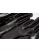 Black Lacquered PU Leather Rivet Decoration Punk Half-Palm Gloves