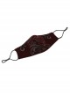 Wine Red Embroidery Gothic Weft Velvet Mask