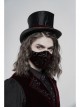 Wine Red Embroidery Gothic Weft Velvet Mask