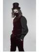 Wine Red Embroidery Gothic Weft Velvet Mask