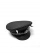 Metal Buckle Leather Loop Metal Chain Demon Corner Nail Black Punk Military Hat
