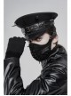 Metal Buckle Leather Loop Metal Chain Demon Corner Nail Black Punk Military Hat