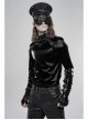 Metal Buckle Leather Loop Metal Chain Demon Corner Nail Black Punk Military Hat