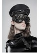 Metal Buckle Leather Loop Metal Chain Demon Corner Nail Black Punk Military Hat