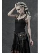 Metal Decoration Chain Leather Hasp Black Punk Retro Waist Bag