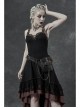 Metal Decoration Chain Leather Hasp Black Punk Retro Waist Bag