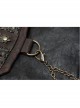 Metal Decoration Chain Leather Hasp Black Punk Retro Waist Bag