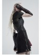 Black Splice Red Lace-Up Gothic Knit Sleeves
