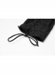 Front Embroidery Lace-Up Black Gothic Knit Sleeves