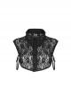 Metal Rivet Collar Side Webbing Black Gothic Independent Lace Collar