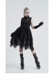 Metal Rivet Collar Side Webbing Black Gothic Independent Lace Collar