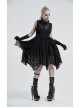 Metal Rivet Collar Side Webbing Black Gothic Independent Lace Collar