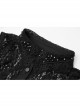 Metal Rivet Collar Side Webbing Black Gothic Independent Lace Collar