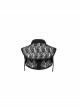 Metal Rivet Collar Side Webbing Black Gothic Independent Lace Collar