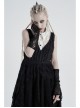 Black Striped Gothic Lace Fingerless Gloves