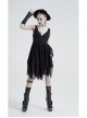 Black Striped Gothic Lace Fingerless Gloves