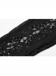 Black Striped Gothic Lace Fingerless Gloves