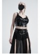 Blue Laser Rivets Splice Breathable Mesh Black Punk Mask