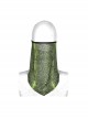Fluorescent Green Python Printing Back Lace-Up Punk Triangular Scarf