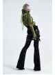 Fluorescent Green Python Printing Back Lace-Up Punk Triangular Scarf