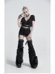 Metal Decoration Metal Buckle Black Punk Belt