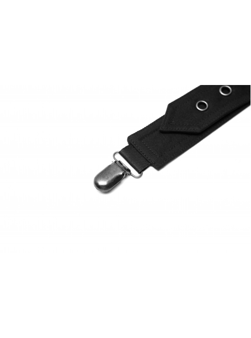 Metal Decoration Metal Buckle Black Punk Belt