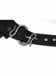 Metal Decoration Metal Buckle Black Punk Belt