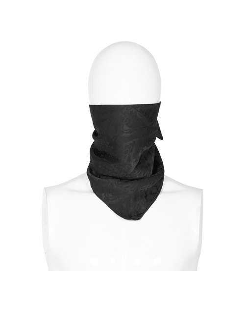 Black Jacquard Gothic Triangular Veil