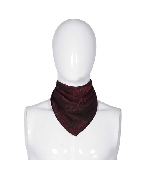Wine Red Jacquard Gothic Triangular Veil