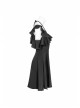 Gothic Cute Female Dark Lotus Leaf Hem Strap Dress