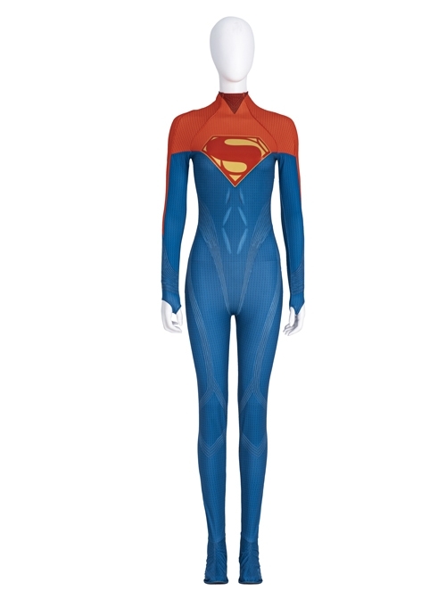 The Flash Movie Flashpoint Supergirl Battle Suit Halloween Cosplay Costume Bodysuit
