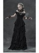 Hollow Vine Lace Tassel Hem Lobster Buckles Small Chains Black Gothic Gloves Neck Cover Three-Piece Set