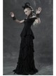 Hollow Vine Lace Tassel Hem Lobster Buckles Small Chains Black Gothic Gloves Neck Cover Three-Piece Set