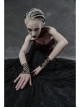 Hollow-Out Pearl Chain Black Gothic Pearl Sleeves And Collar Three-Piece Set