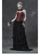 Hollow-Out Pearl Chain Black Gothic Pearl Sleeves And Collar Three-Piece Set