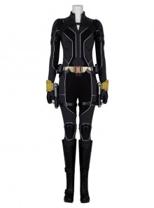 Black Widow Natasha Romanoff Black Battle Suit Halloween Cosplay Costume Full Set