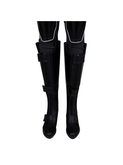 Black Widow Natasha Romanoff Black Battle Suit Halloween Cosplay Costume Full Set