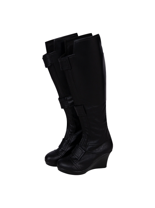 Black Widow Natasha Romanoff Black Battle Suit Halloween Cosplay Costume Full Set