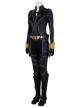 Black Widow Natasha Romanoff Black Battle Suit Halloween Cosplay Costume Full Set